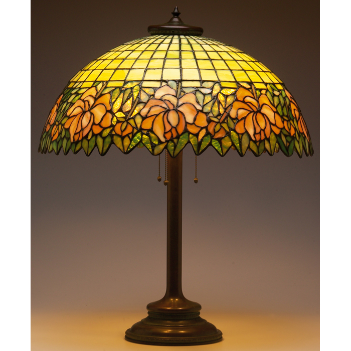 Appraisal: Exceptional Unique Art Glass Metal Co lamp