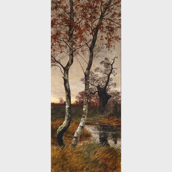 Appraisal: Paul Emile Berton - BIRCH TREES IN A FALL LANDSCAPE