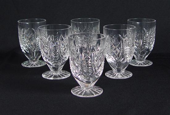 Appraisal: Six Waterford Footed Juice Glasses Clare pattern All marked and