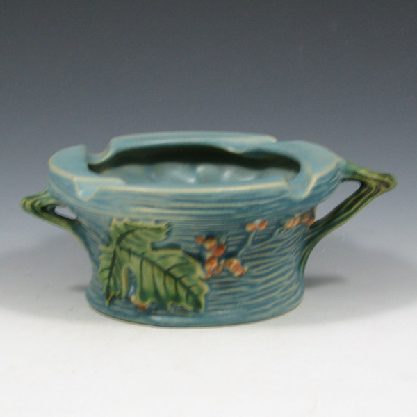 Appraisal: Roseville Bushberry Ashtray - Mint Roseville Bushberry ashtray in blue