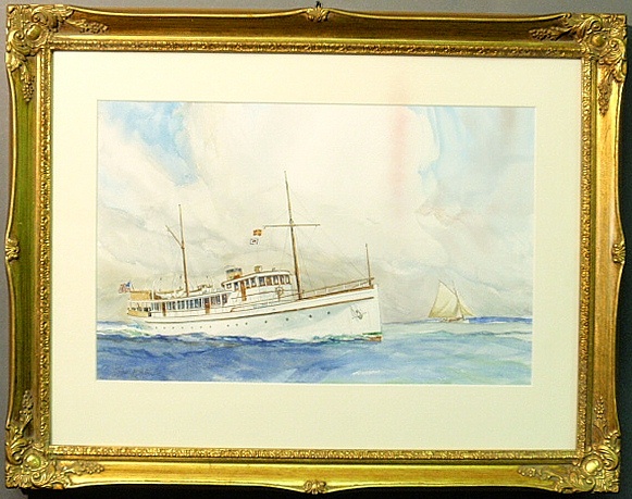 Appraisal: - Mitchell James Archibald American b framed and matted watercolor