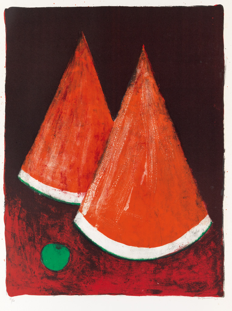 Appraisal: RUFINO TAMAYO Tajadas de Sand as Color lithograph x mm