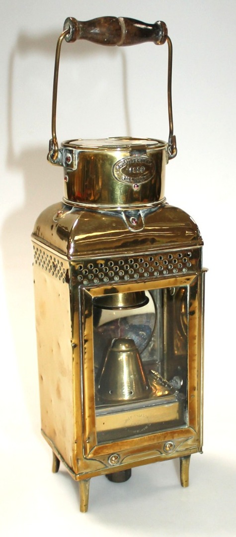 Appraisal: A 's brass lantern by Bulpitt Sons Ltd Birmingham the