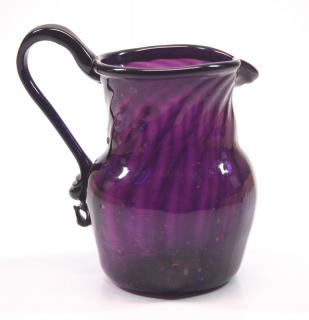 Appraisal: Pattern A pattern-molded glass creamer probably Tri-State region Dark Amethyst