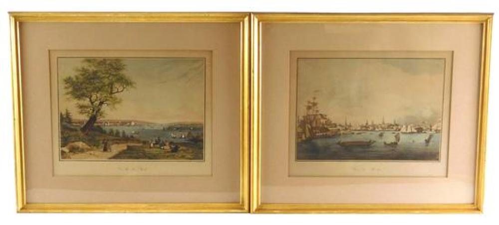 Appraisal: After Ambroise Louis Ganeray France - two framed aquatints the