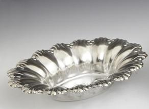 Appraisal: Sterling Center Bowl by Whiting th c of repousse oval