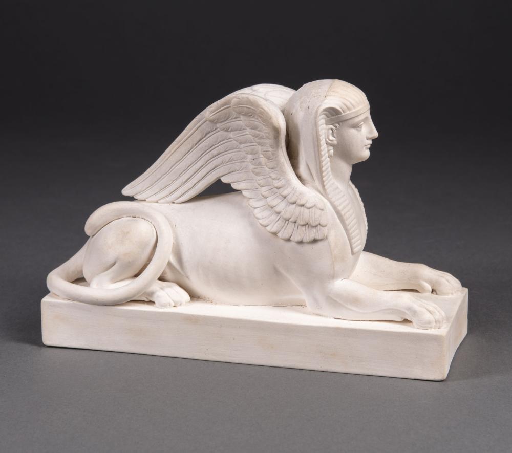 Appraisal: Wedgwood Parian Ware Sphinx c impressed uppercase mark h in