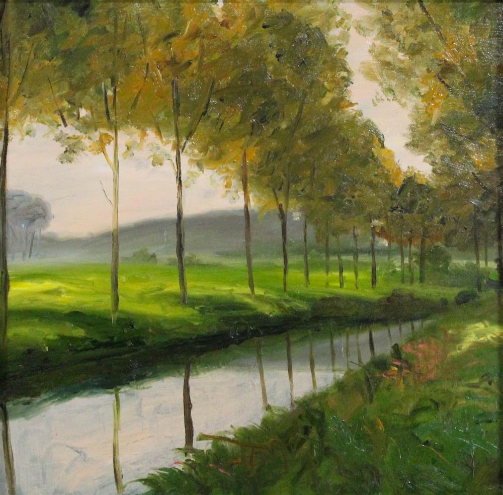 Appraisal: ARTIST UNKNOWN TH CENTURY THE RIVER ALLEE Oil on board