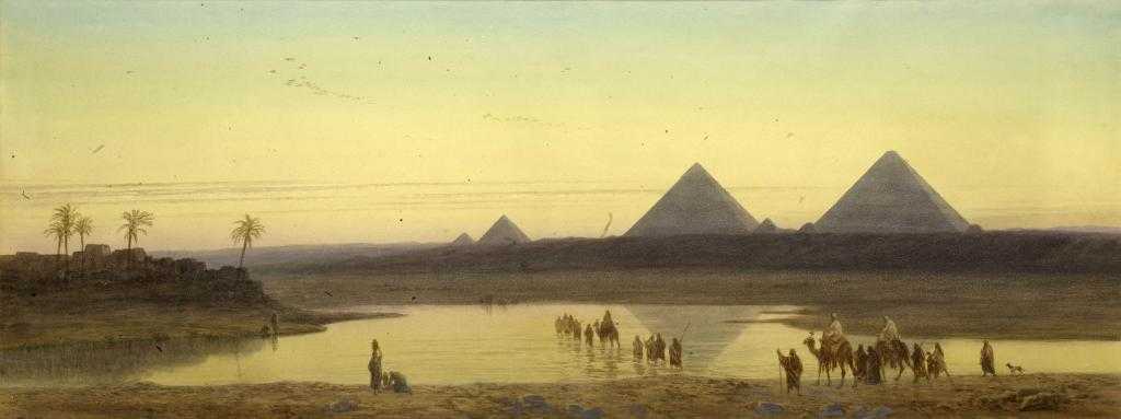 Appraisal: CHARLES VACHER RI - THE PYRAMIDS OF GIZA FROM THE