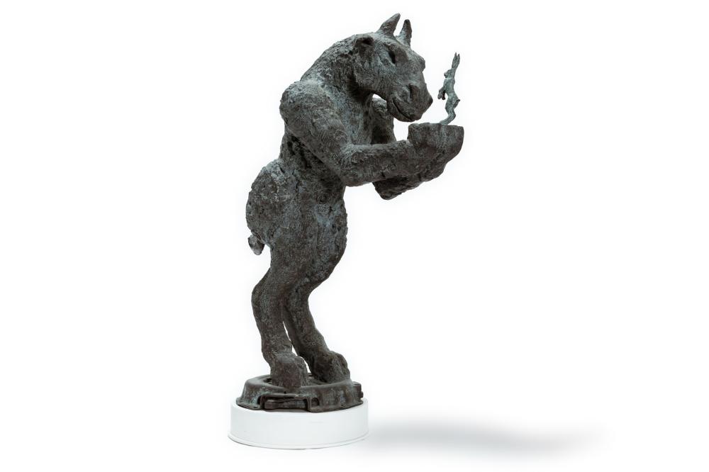 Appraisal: SOPHIE RYDER British b Minotaur with Hare bronze signed dated