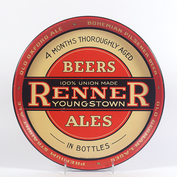 Appraisal: Renner Brewing Serving TrayReference n aBrewery Renner Brewing Co Youngstown