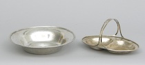 Appraisal: A Bowl by Meriden Brittania Co and a Basket by