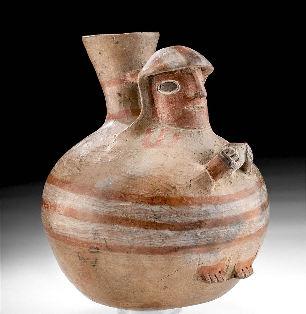 Appraisal: Recuay Polychrome Anthropomorphicc Vessel Pre-Columbian northern highlands of Peru Recuay