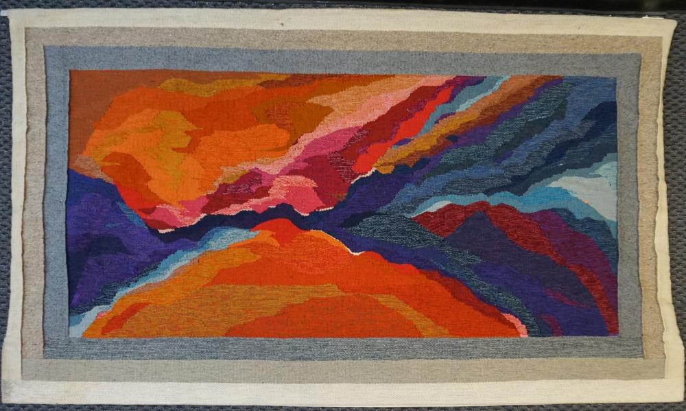 Appraisal: DORIS BALLY AMERICAN TH CENTURY ABSTRACT HANGING WOOL TAPESTRYDoris Bally