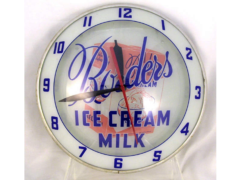 Appraisal: Borders Ice Cream Bubble Face Clock Bubble face clock White