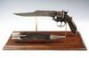 Appraisal: KNIFE PISTOL - Circa combination pinfire revolver and large bowie-knife