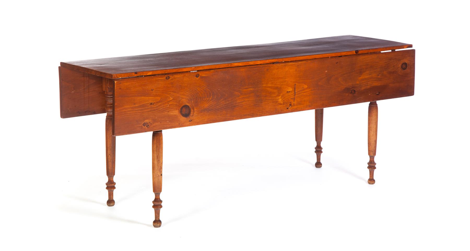 Appraisal: COUNTRY DROP LEAF HARVEST TABLE American nd half- th century