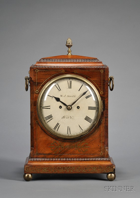 Appraisal: Regency Rosewood Bracket Clock by W J Smith Bath c