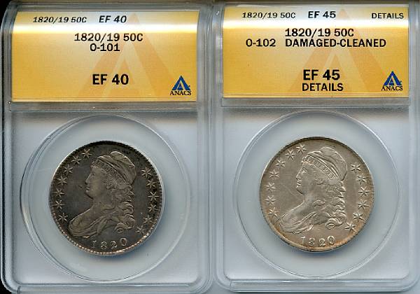 Appraisal: Bust Half Dollars C O- EF ANACS C O- EF