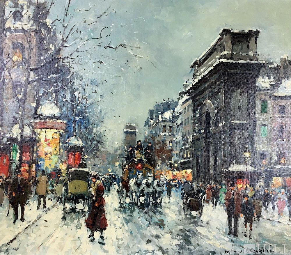 Appraisal: Antoine Blanchard - Parisian Oil Painting Antoine Blanchard French -