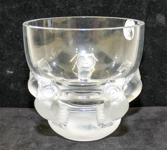 Appraisal: Sale Lot A Lalique Molded and Frosted Glass Vase Height