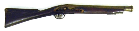 Appraisal: GUN Blunderbuss stock without a lock flared brass barrel appears