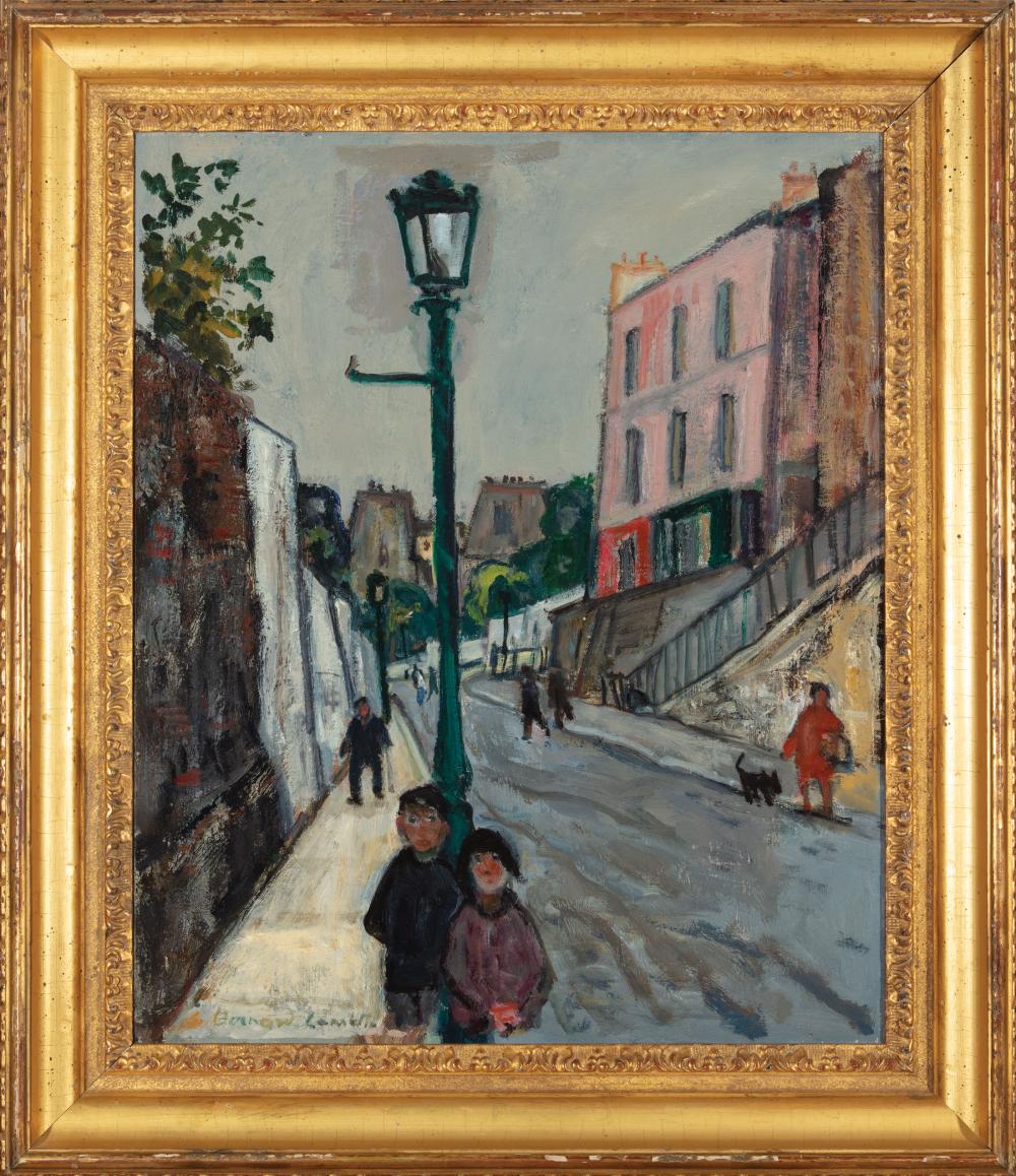 Appraisal: Bernard Lamotte French New York - Street Scene in Montmartre