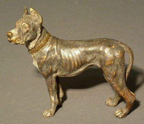 Appraisal: Vienna bronze of a Great Dane dog h x l