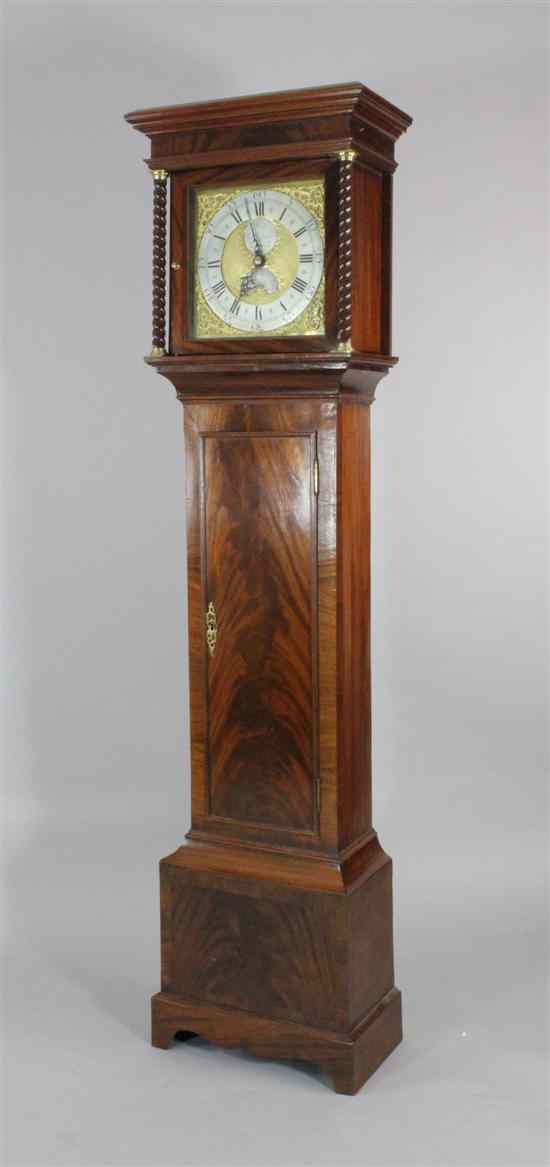 Appraisal: A George III mahogany thirty hour longcase clock the inch