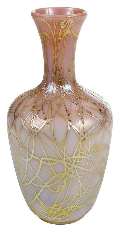 Appraisal: Steuben Attributed Pink Aurene Art Glass Vase American early th