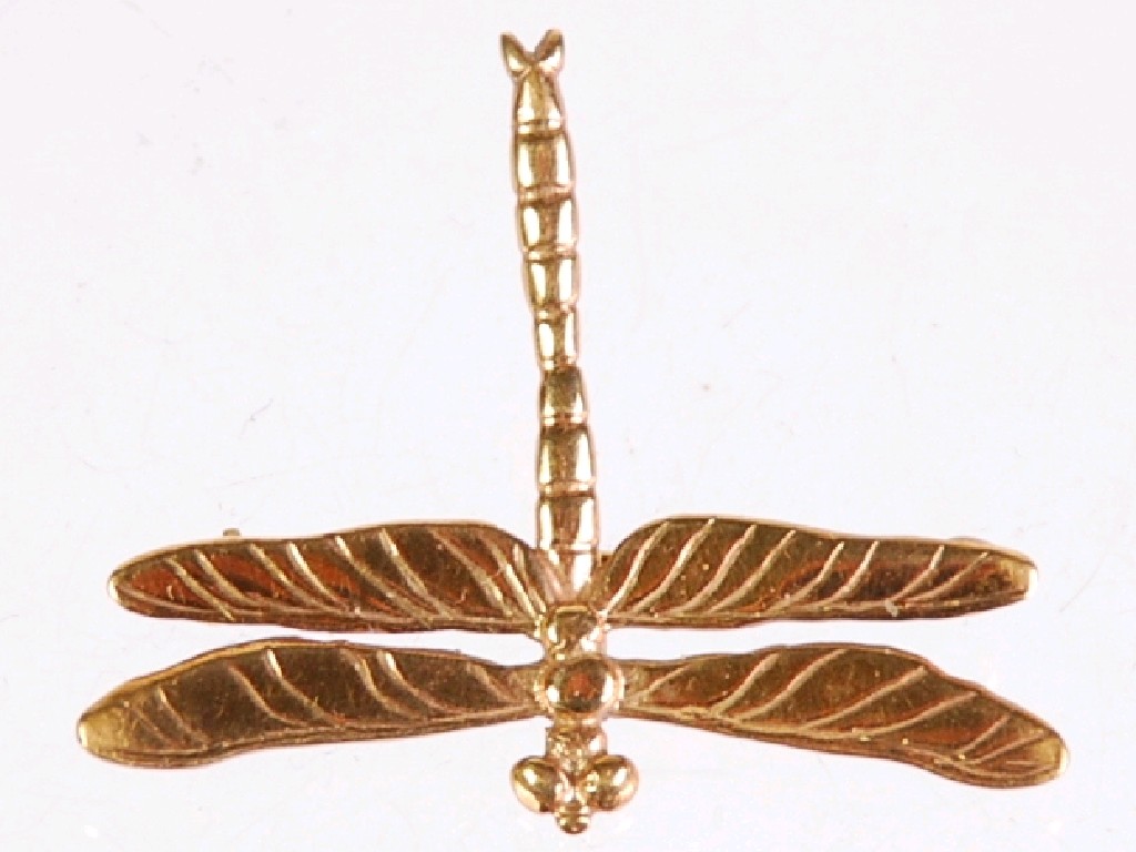 Appraisal: ct GOLD DRAGON FLY BROOCH wide approx gms