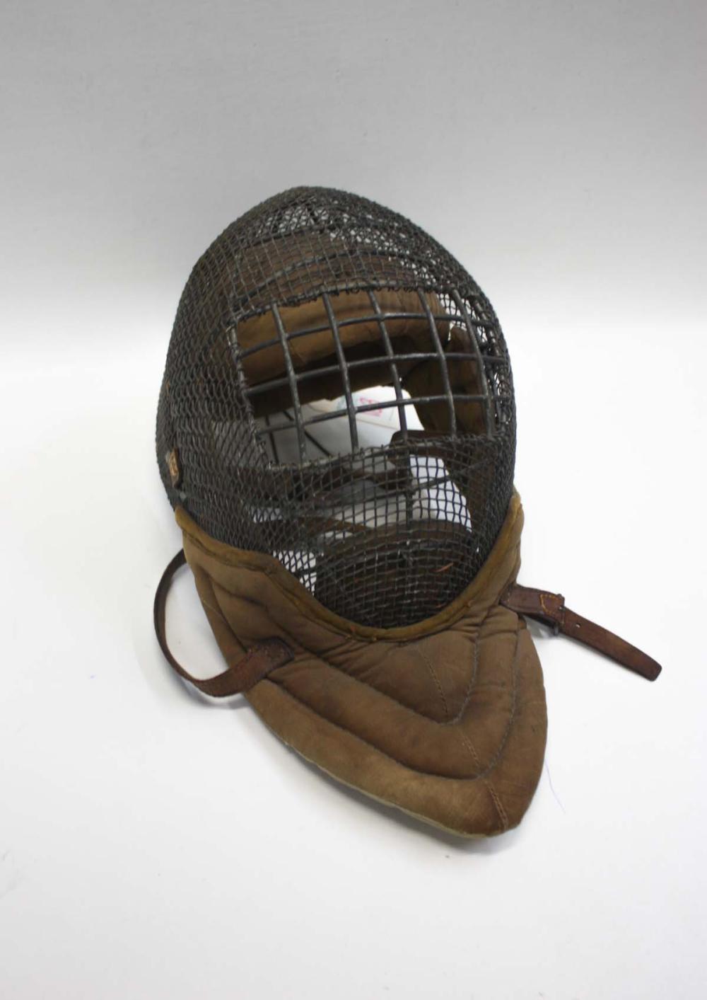 Appraisal: U S MODEL BROADSWORD TRAINING MASK having heavy wire mesh