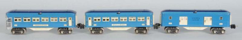 Appraisal: Lot of Lionel Baby Blue Comet Passenger Cars Description Pre-war