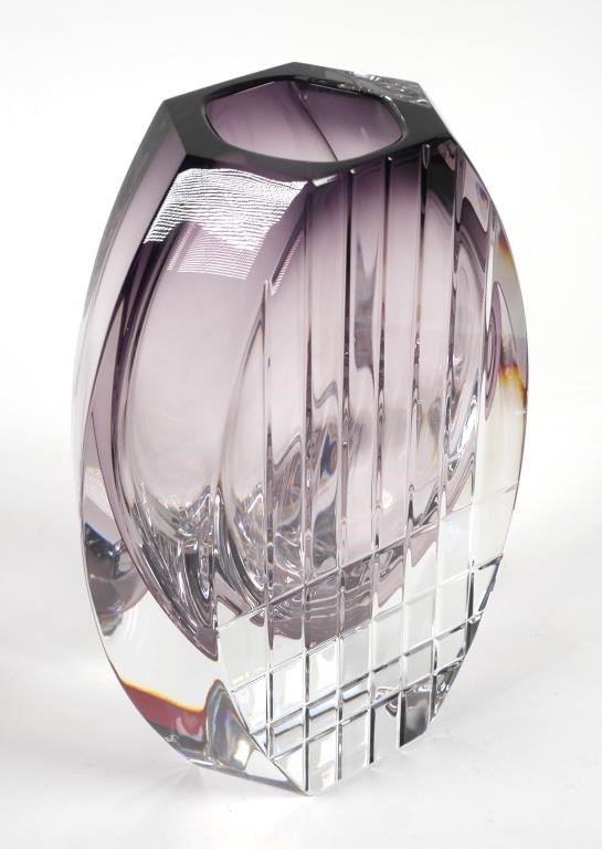 Appraisal: Contemporary Baccarat Neptune French crystal vase The crystal vase features