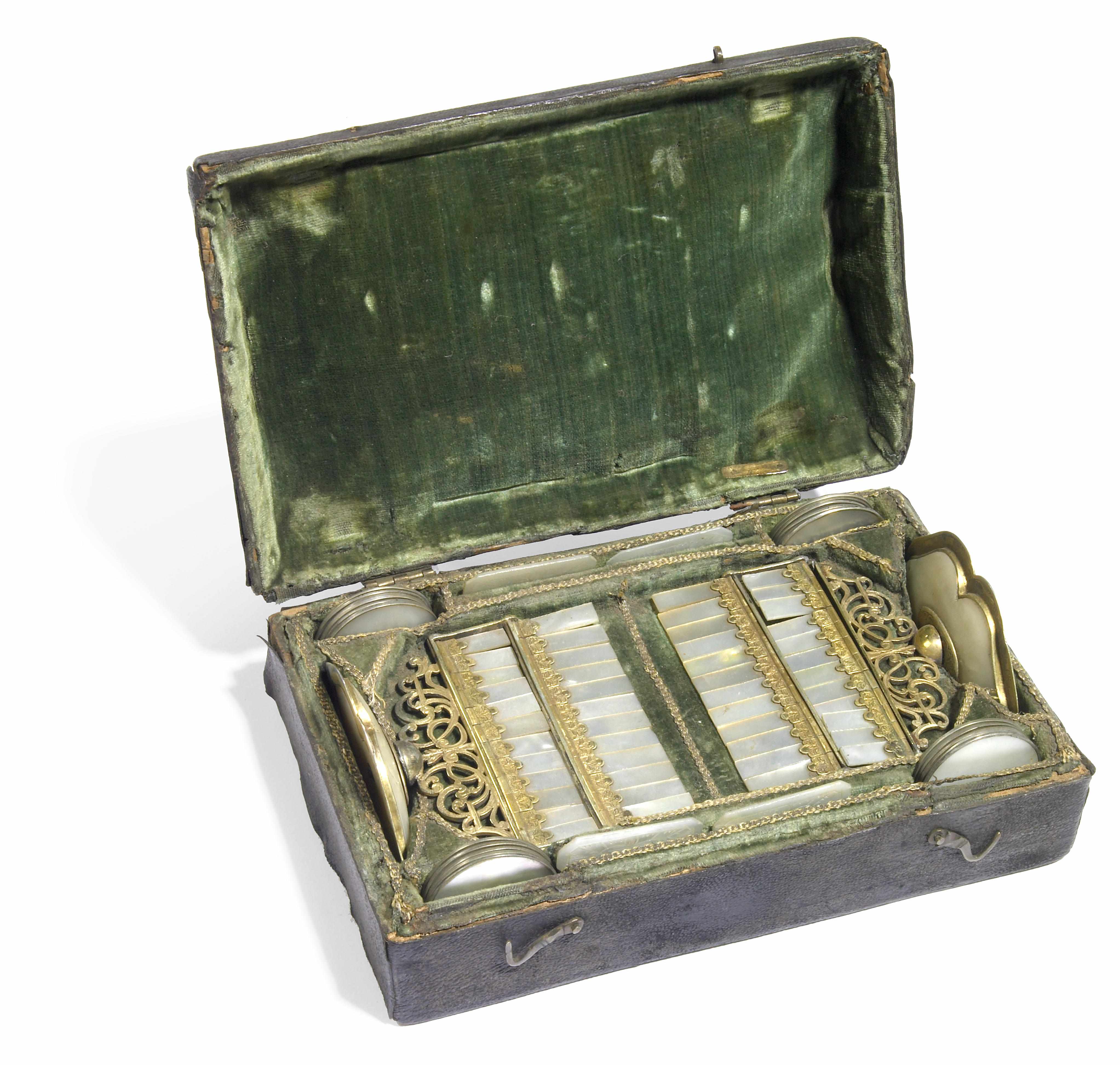 Appraisal: A Louis XVI shagreen gaming box second half th century