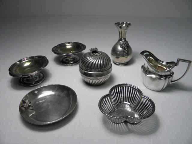 Appraisal: Lot of assorted continental silver tablewares Includes a '' tall