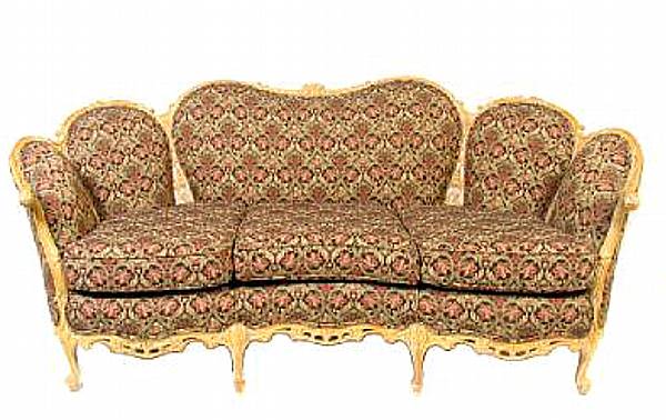 Appraisal: A Louis XV style limed wood sofa height in width