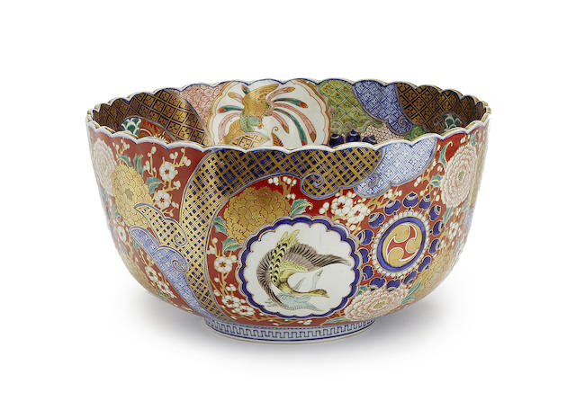 Appraisal: A Japanese Imari bowl circa Of deep circular form with