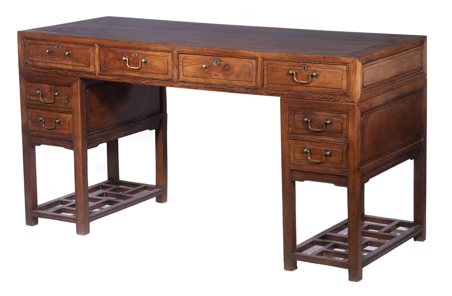 Appraisal: CHINESE ROSEWOOD DESK th c Three-Part Writing Desk fully finished