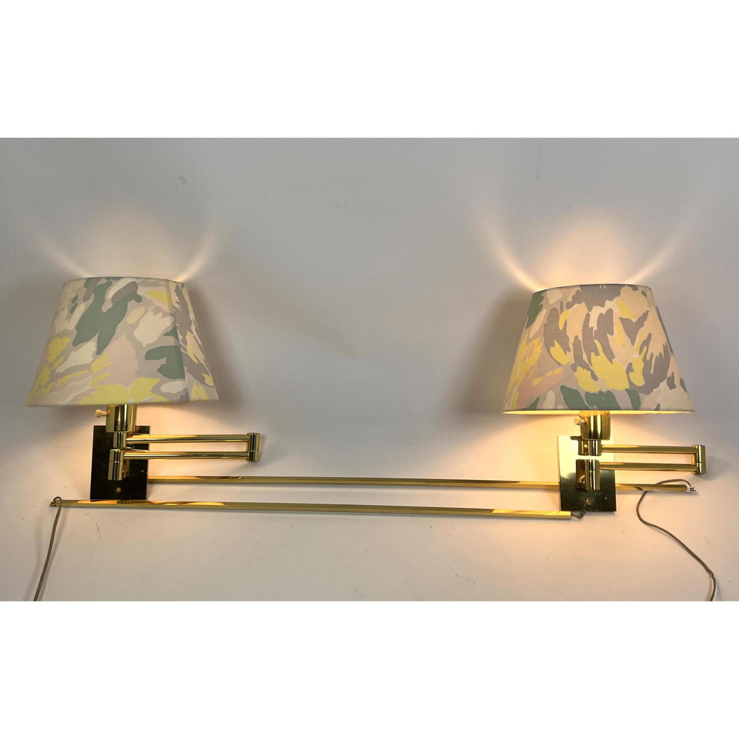 Appraisal: HANSEN LAMPS New York Swing Arm Wall Lamps Marked Made