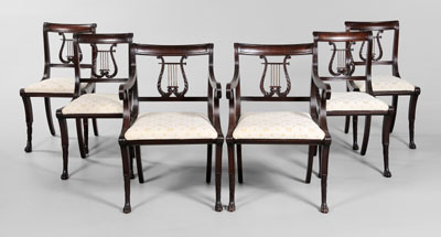 Appraisal: Set of Six Phyfe Style Dining Chairs Company of Master