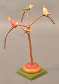 Appraisal: Folk Art Bird Tree by June Walt Gottshall Carved and