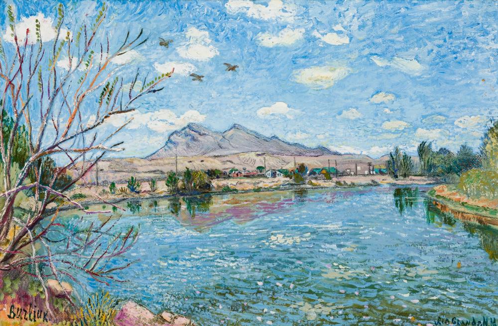 Appraisal: DAVID BURLIUK Ukrainian - The Rio Grande N M oil