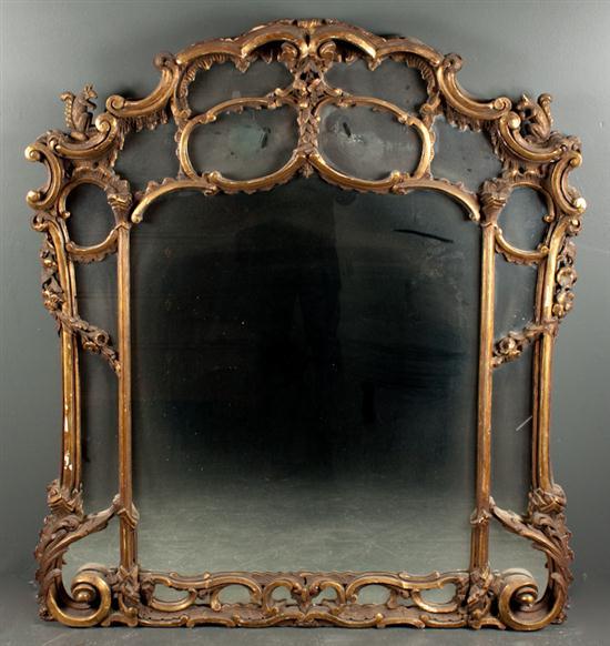 Appraisal: Rococo style gesso giltwood overmantel mirror third quarter- th century