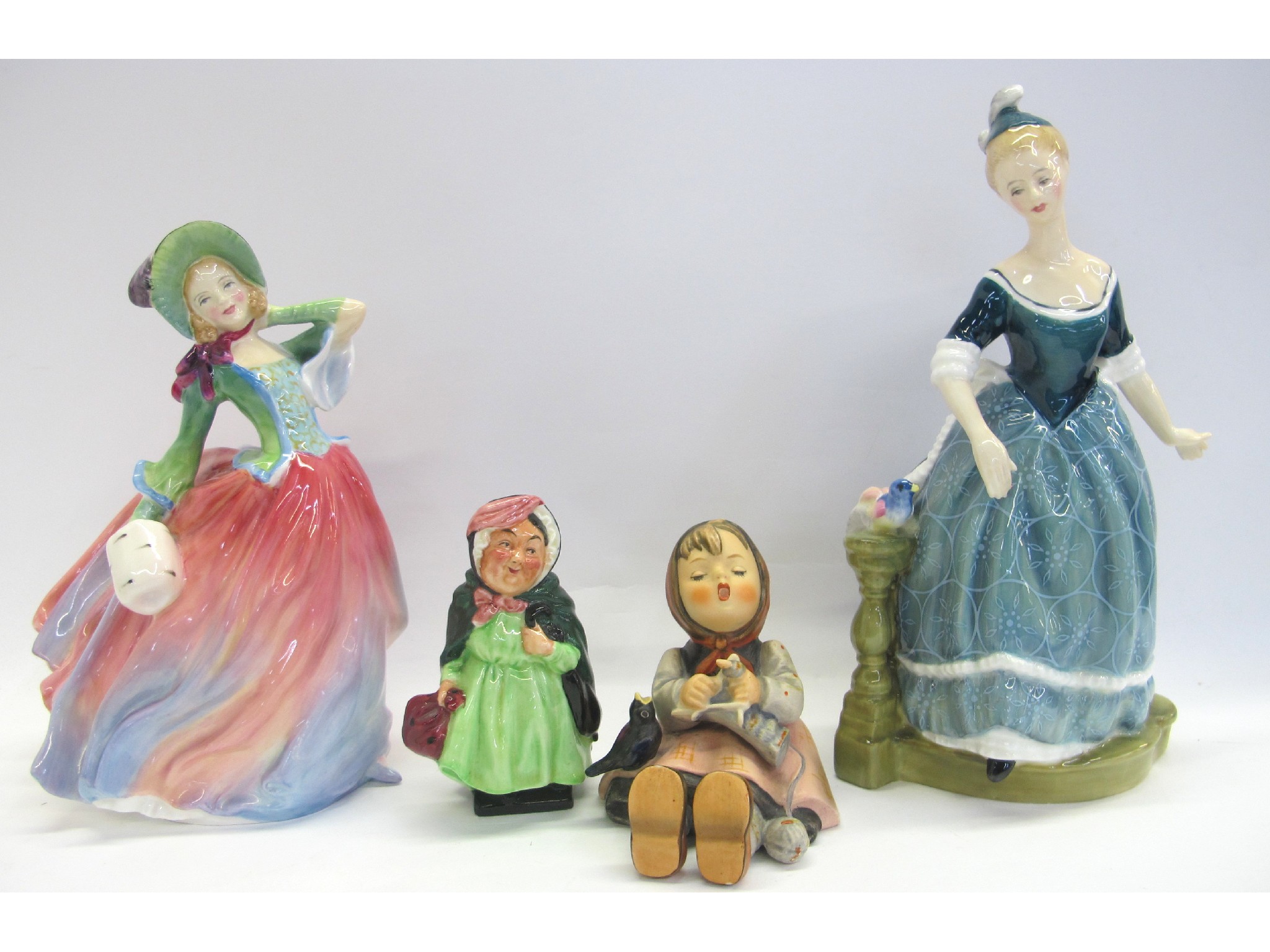 Appraisal: Three Royal Doulton figures marked Clarinda Autumn Breezes and other