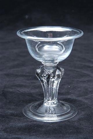 Appraisal: A SMALL SWEETMEAT GLASS with silesian stem th Century high