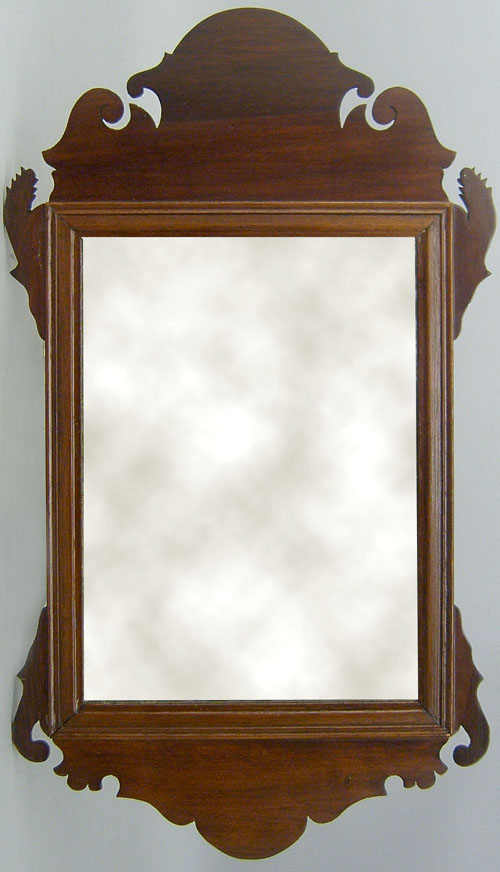 Appraisal: Chippendale mahogany looking glass ca h