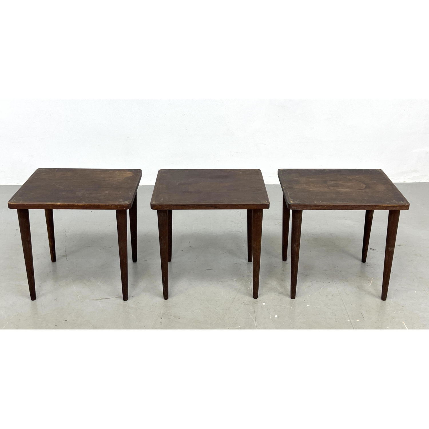 Appraisal: Scandline made in Sweden side Tables Dimensions H inches W