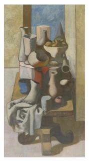 Appraisal: Cubist Style Still Life Cubist style still life oil on