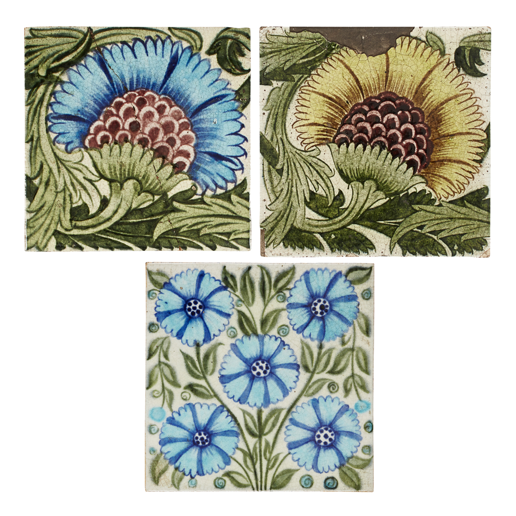 Appraisal: WILLIAM DE MORGAN - 'BEDFORD PARK ANEMONE' PATTERN TILE S